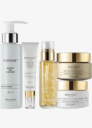 Набор novage+ комплексный омолаживающий уход novage+ restore 5 единиц, подарочный набор