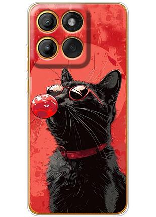 Чехол силиконовый с картинкой на motorola edge 60 (стильный котик)