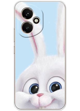 Чехол силиконовый с картинкой на huawei honor 400 (кролик снежок)
