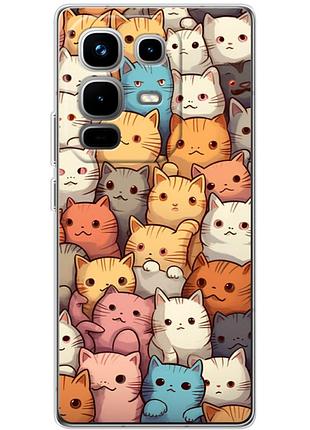Чохол силіконовий з картинкою на infinix note 50 pro plus (котики)