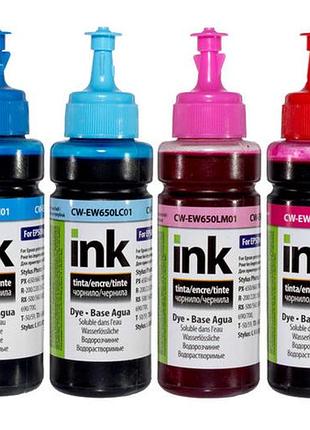 Комплект чорнил colorway epson tx650 (6х100мл) bk/с/m/cl/ml/y (cw-ew650set01)