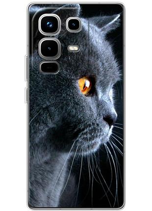 Чехол силиконовый с картинкой на infinix note 50 pro (британский кот)