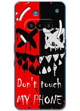 Чохол силіконовий з картинкою на nothing phone (3a) (не чіпай мій телефон)