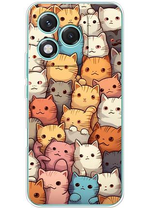 Чехол силиконовый с картинкой на huawei honor 400 lite (котики)