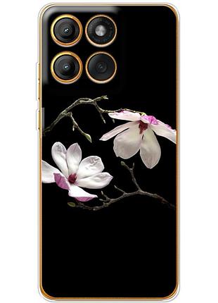 Чехол силиконовый с картинкой на motorola edge 60 (цветок, монголия)
