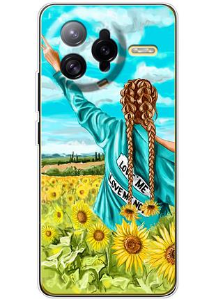 Чехол силиконовый с картинкой на xiaomi poco f7 ultra (патриотический, девушка украинка)