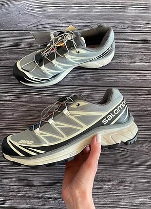 Уцінка кросівки унісекс salomon xt-6 у сірому кольорі.
