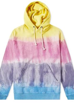 Толстовка з капюшоном champion reverse weave tie dye multi