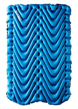 Надувной двойной коврик klymit double v (цвет blue)
