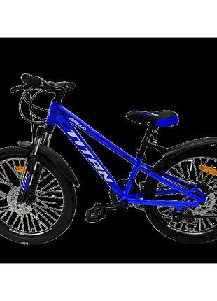Titan велосипед titan apollo 2024 24" 11" синий