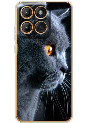 Чехол силиконовый с картинкой на motorola edge 60 pro (британский кот)
