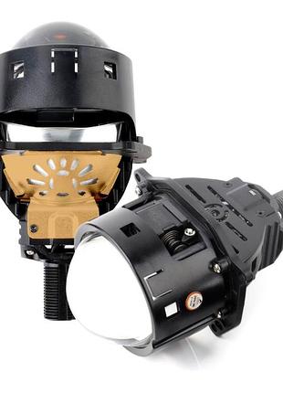 Автомобильные светодиодные led линзы ams original a3 max truck 5500k f/r 3" дюйма 61\68w 24v фуры, грузовики