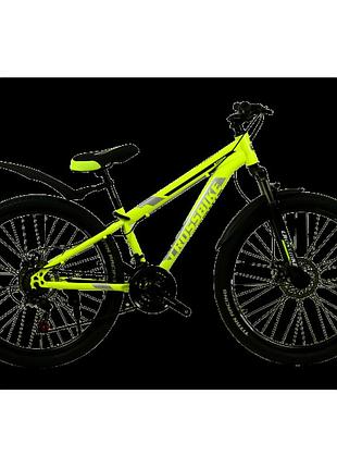 Crossbike велосипед crossbike storm 26" 13" желтый