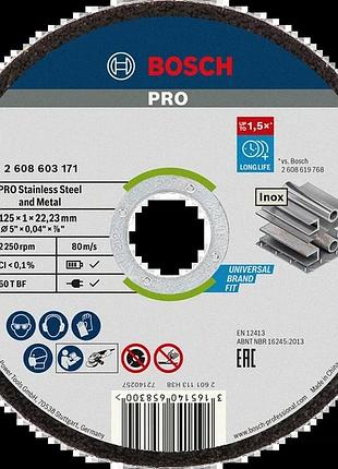 Bosch pro for inox 125×1 мм круг отрезной