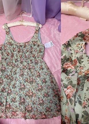 Літній сарафан zara в квітковий принт
