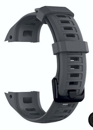 Ремешок romansi совместимый с garmin instinct / garmin instinct 2 силиконовый 22 мм серый
