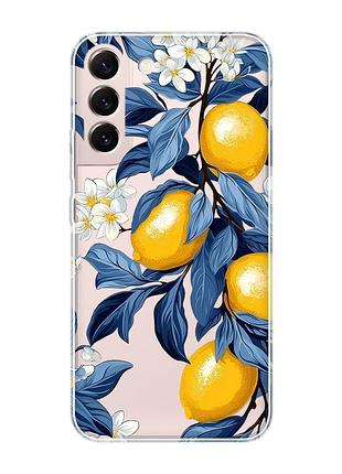 Прозорий чохол на samsung galaxy s22 лимонне дерево (принт 417)