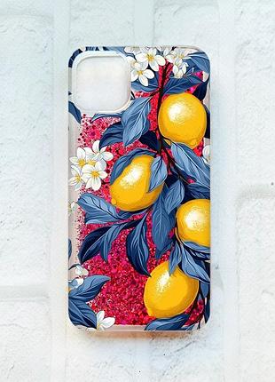Чехол с плавающими розовыми блестками на iphone 11 лимонное дерево (принт 417)