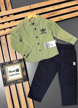 Класический костюм adidas для мальчика 92 хаки
