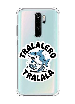 Чехол с утолщёнными углами на xiaomi redmi note 8 pro акула тралалеро тралала (принт 416)