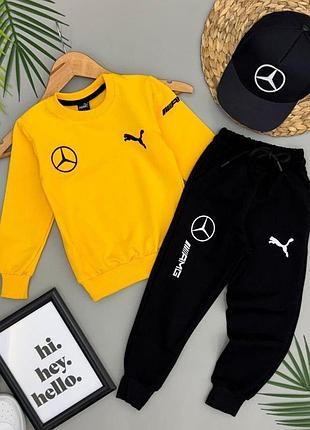 Спортивный костюм puma для мальчика 98-104 желтый