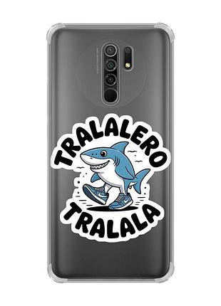 Чехол с утолщёнными углами на xiaomi redmi 9 акула тралалеро тралала (принт 416)