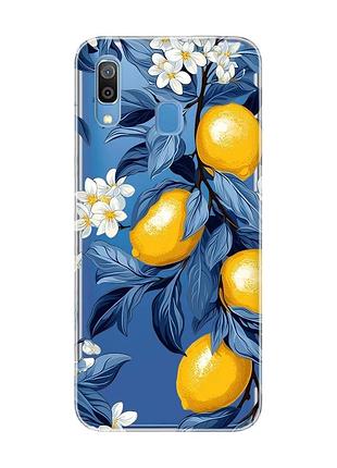 Прозрачный чехол для samsung galaxy a30 (2019)/a20 (2019) лимонное дерево (принт 417)