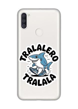 Прозорий чохол на samsung galaxy a11 акула тралалеро тралала (принт 416)