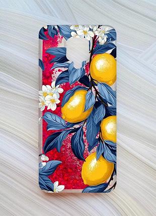Чохол з плаваючими рожевими блискітками на xiaomi redmi note 9 pro/9 pro max/9s лимонне дерево (принт 417)