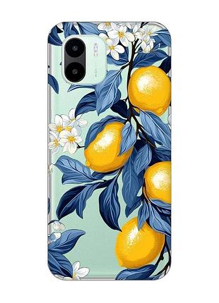 Прозрачный чехол на xiaomi redmi a1 лимонное дерево (принт 417)