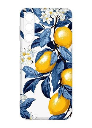 Прозорий чохол на samsung galaxy m14 лимонне дерево (принт 417)