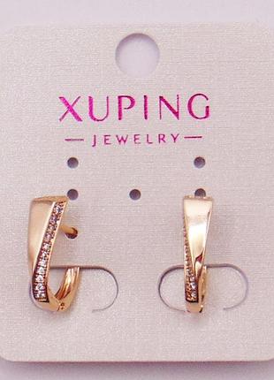Серьги из медицинского сплава xuping 16х4 мм 19579