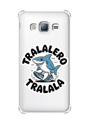 Чехол с утолщенными углами на samsung galaxy j3(2016) j310 акула тралалеро тралала (принт 416)