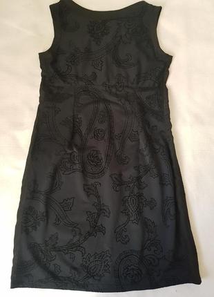 Нарядное платье из красивой черной ткани.6 фото