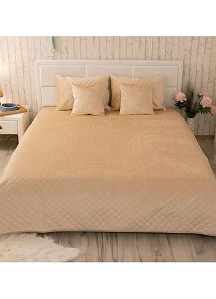Велюровое покрывало 180х220 beige