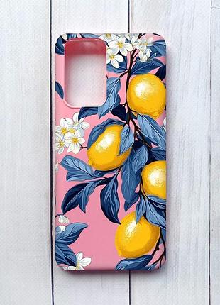 Матовый розовый на xiaomi redmi note 10 pro/10 pro max лимонное дерево (принт 417)