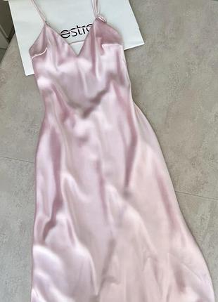 Сатинова рожева сукня zara