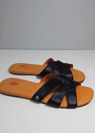 Шлепанцы, босоножки ugg teague women's 1119750 leather black/brown 38 г. оригинал