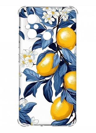 Чохол з потовщеними кутами на xiaomi redmi 12c лимонне дерево (принт 417)
