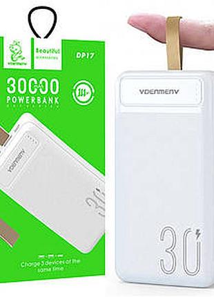 Внешний аккумулятор vdenmenv dp17 30000mah fast charge, белый / павербанк / внешний аккумулятор для телефона