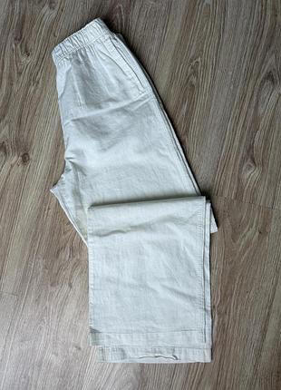 Солочні штани з льоном zara
