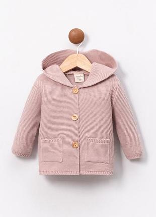 Кардиган bunny пудровий 62-80 см 62