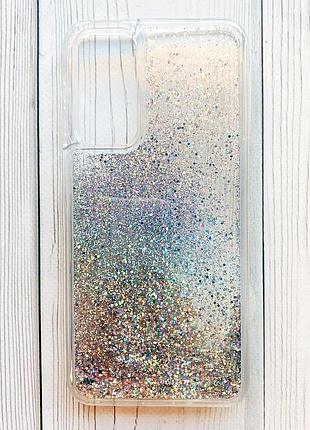 Чохол з плаваючими блискітками на samsung galaxy a16 сріблястий