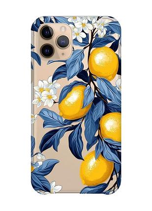 Прозрачный чехол на apple iphone 11 pro (5,8) лимонное дерево (принт 417)