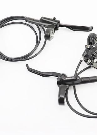 Гальмо disk-brake гідравлічне переднє 800мм (f180мм)+задне 1400мм (f180/r160мм), чорне br-mt200