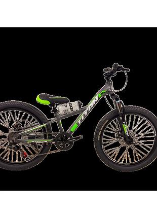 Titan велосипед titan calypso 24" 11" темно серый-зеленый