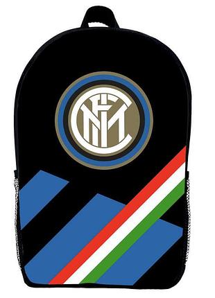 Рюкзак шкільний фк інтер мілан (school gear bag fc internazionale milano 04) чорний, 39 х 27 х 14 см