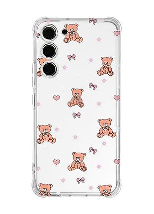 Чохол з потовщеними кутами на samsung galaxy s23 медвежата (принт 418)