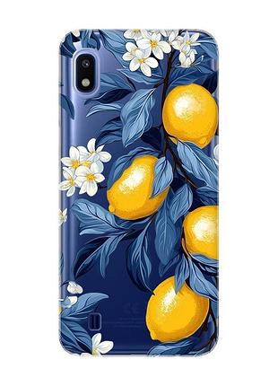 Прозрачный чехол на samsung galaxy a10 (2019) a105 лимонное дерево (принт 417)