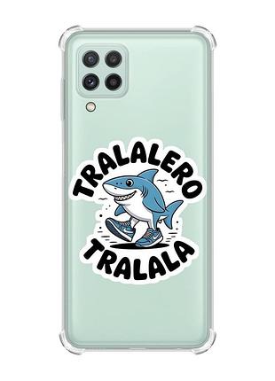 Чохол із потовщеними кутами на samsung galaxy a22 5g / a22s 5g акула тралалеро тралала (принт 416)